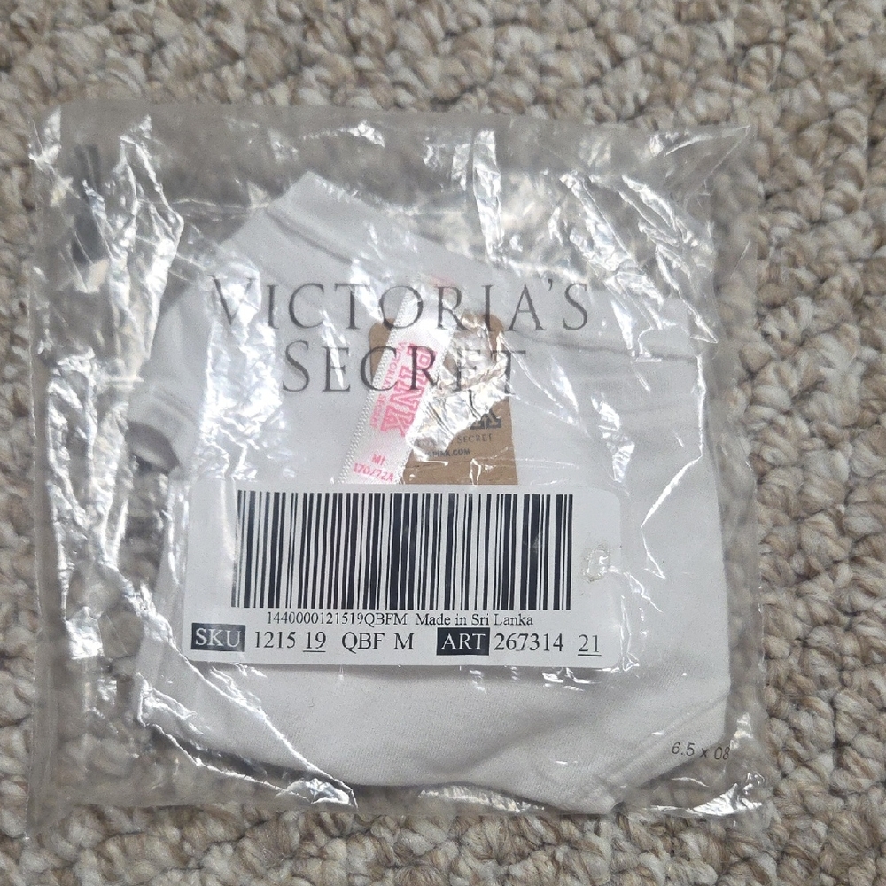 Victoria's Secret Classic White Cotton Thong